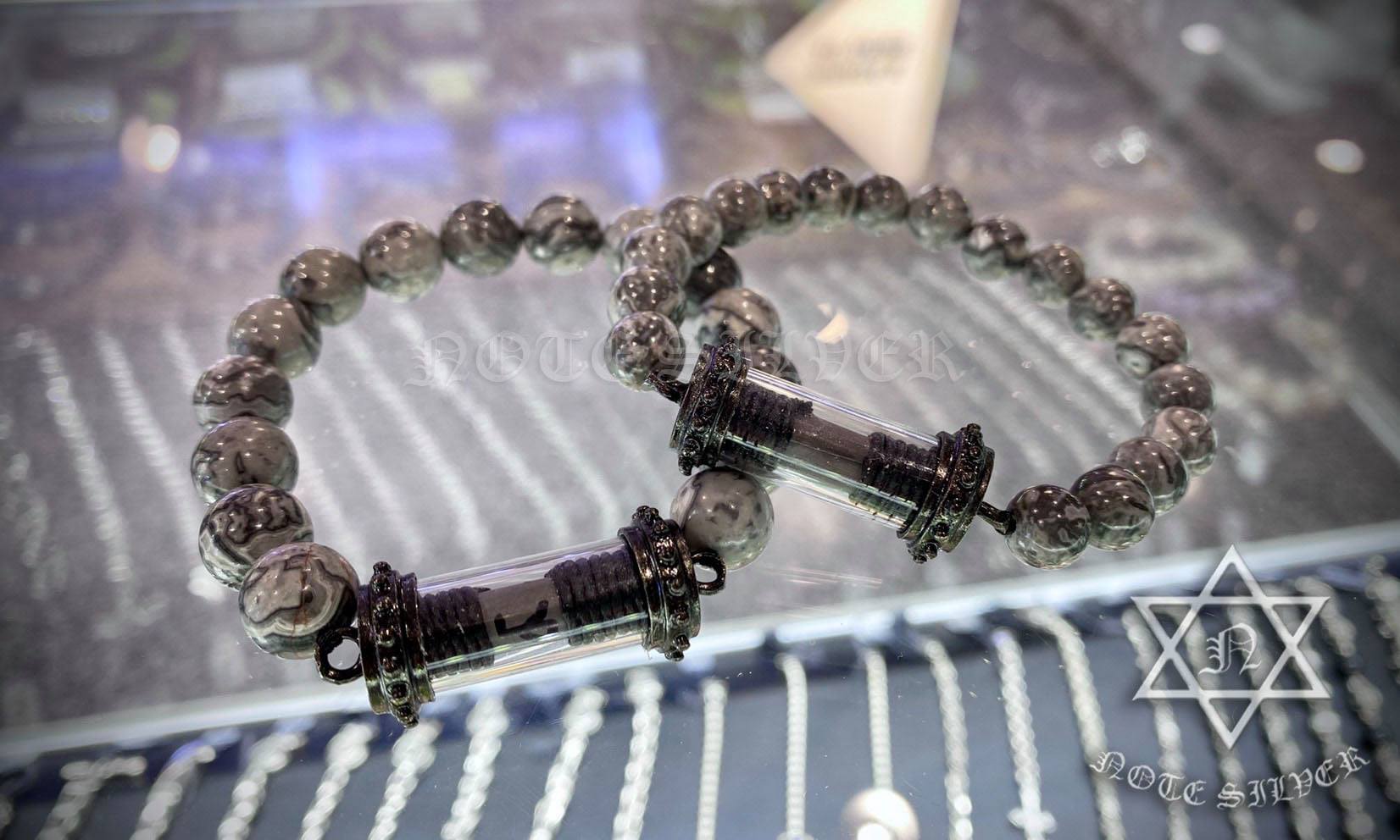 ข้อมือหินปีกัสโซ่ แจสเปอร์ Picasso Jasper 8MM NSBL2736