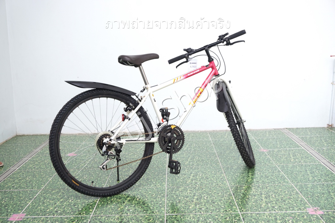 จักรยานเสือภูเขาญี่ปุ่น- ล้อ 26 นิ้ว - มีเกียร์ - โครโมลี่ - สีขาว [จักรยานมือสอง]