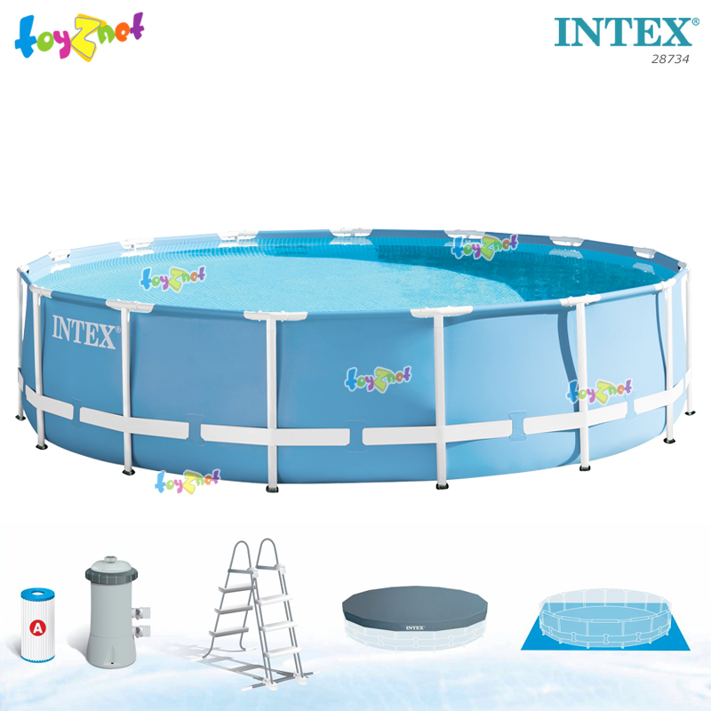 Intex 15ft Prism Frame Pool (4.57x1.07 m.) w/Cartridge Filter Pump no.28734NP