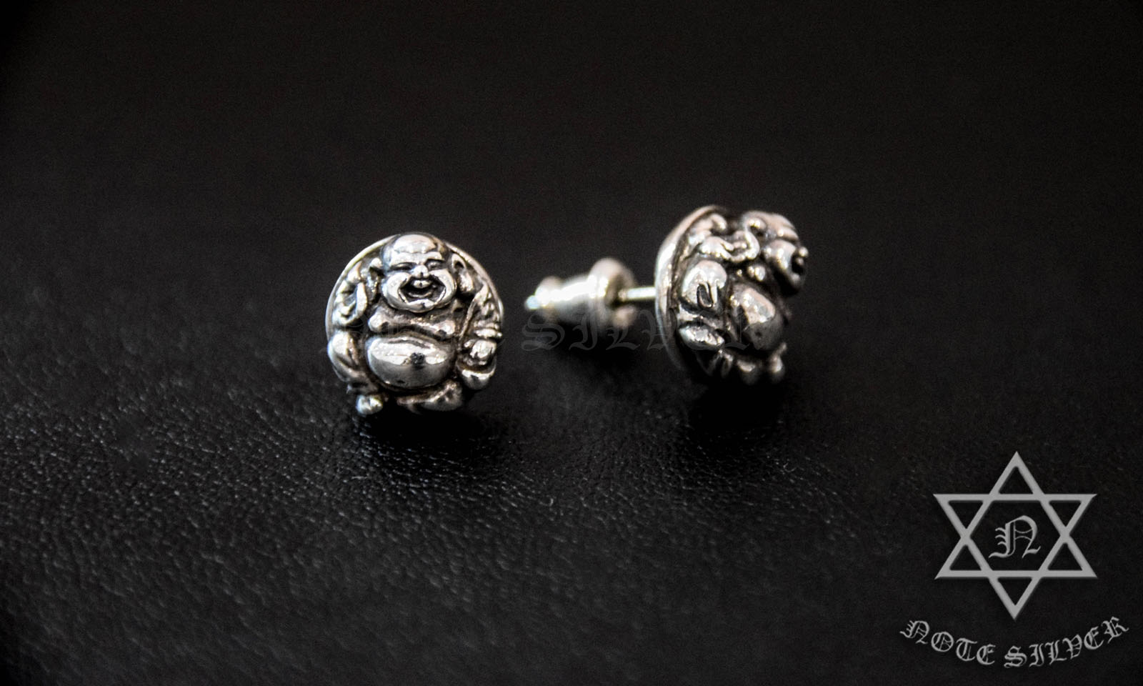 ต่างหูเงินแท้ ลายพระสังกัจจายน์ Sterling Silver 925 NSER928