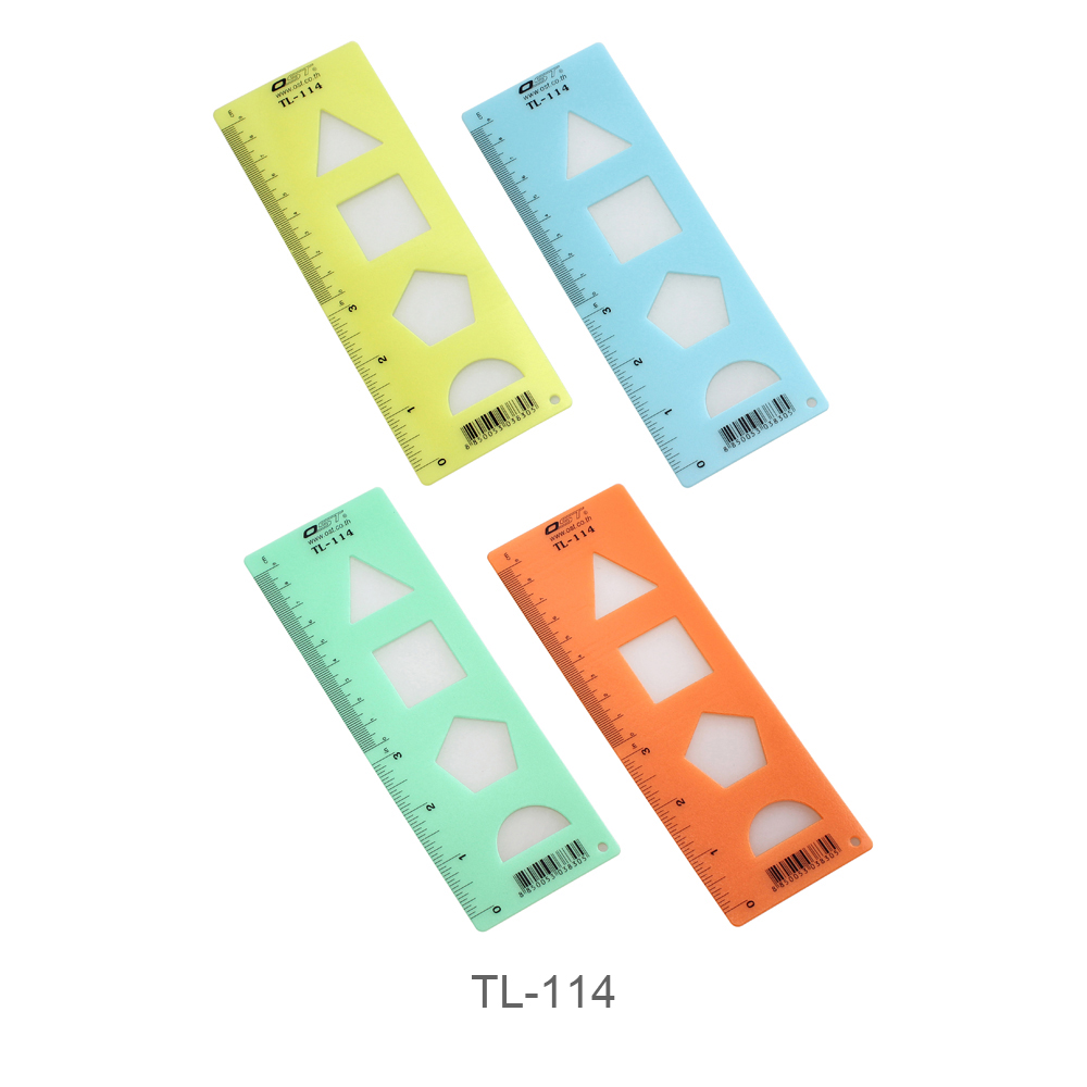 ไม้บรรทัดเทมเพลต 6.8x19ซม. ไอคอน TL-114