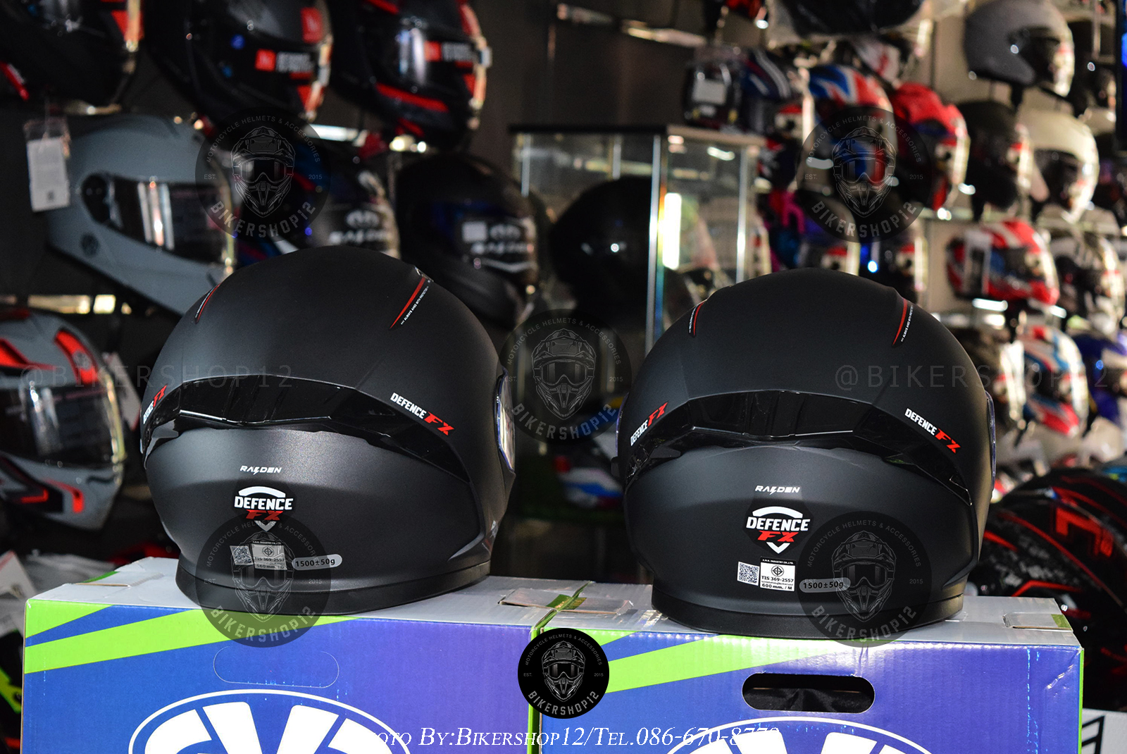 หมวกกันน็อคยกคางรุ่น Defence Fx สีดำด้าน