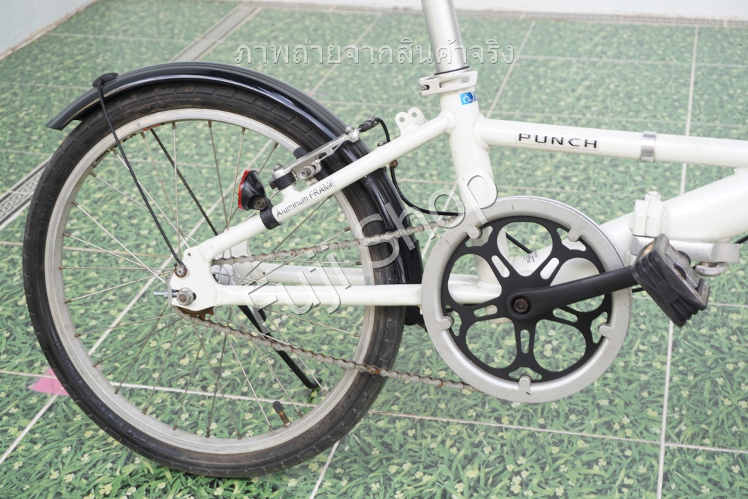 จักรยานพับได้ญี่ปุ่น - ล้อ 20 นิ้ว - ไม่มีเกียร์ - อลูมิเนียม - Panasonic - สีขาว [จักรยานมือสอง]
