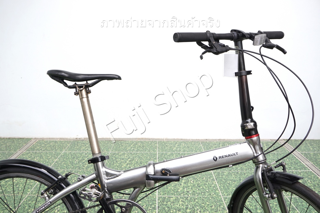 จักรยานพับได้ญี่ปุ่น - ล้อ 20 (451) - เกียร์ 9 สปีด - อลูมิเนียม - Renault Platinum Mach 8 - สีเงิน [จักรยานมือสอง]
