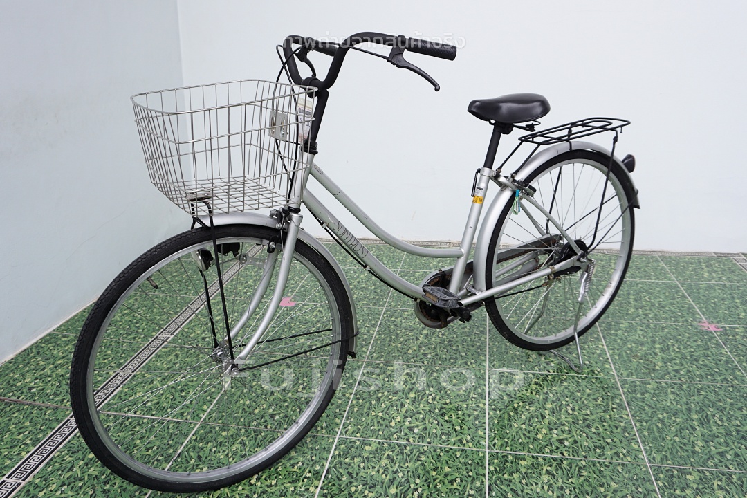 จักรยานแม่บ้านญี่ปุ่น - ล้อ 26 นิ้ว - ไม่มีเกียร์ - Suntrust - สีเงิน [จักรยานมือสอง]