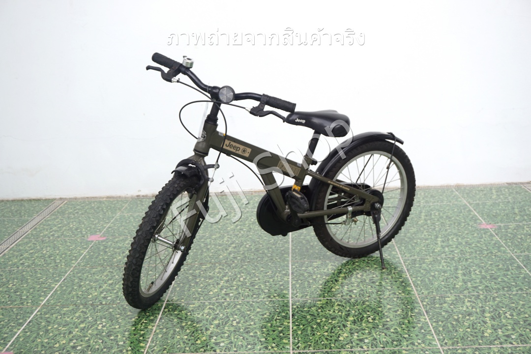 จักรยานเด็กญี่ปุ่น- ล้อ 18 นิ้ว - ไม่มีเกียร์ - Jeep - สีเขียว [จักรยานมือสอง]