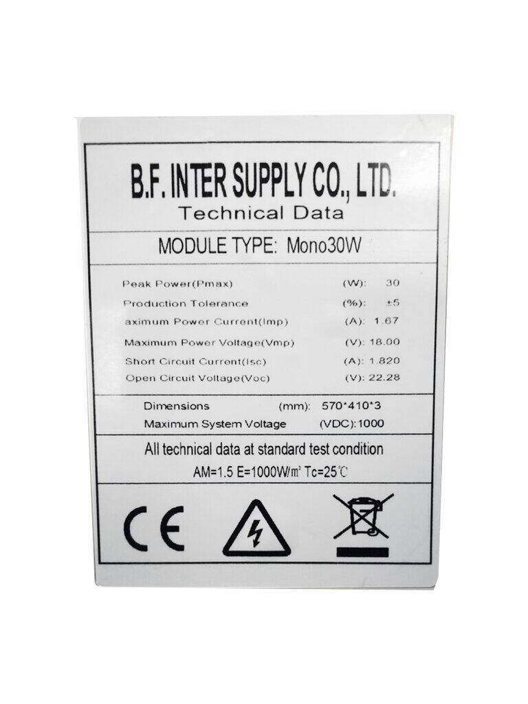 PV Panel Flexible type MONO 30 W แผงโซล่าเซลล์ชนิด บาง อ่อน โมโน 30 วัตต์ แผงโซล่าเซลล์ แผงพลังงงานแสงอาทิตย์ แผ่นโซล่าเซลล์ แผงโซล่าเซล