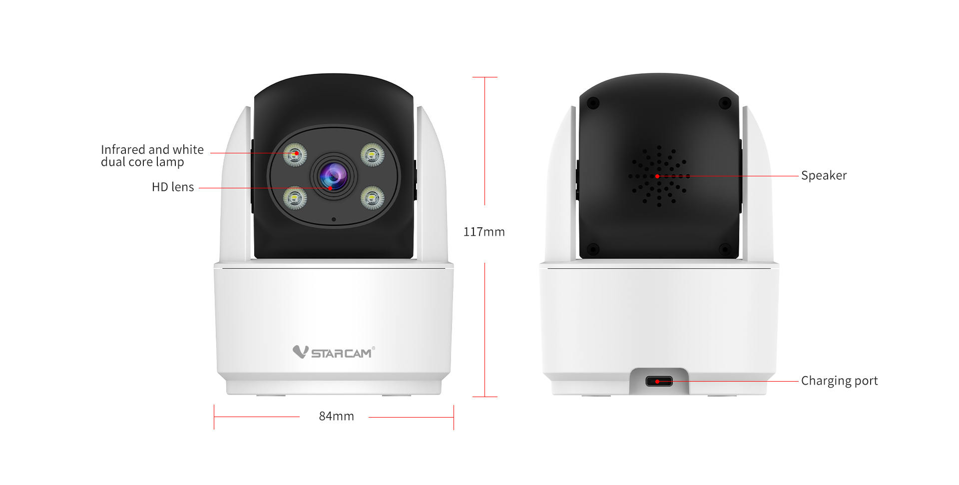 Vstarcam C996 กล้องวงจรปิดระบบ IP WIFI 2 MP Color Night Vision มีไมค์และลำโพงในตัว BY BILLIONAIRE SECURETECH C996
