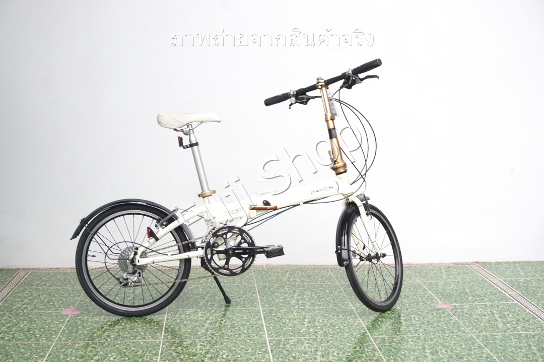 จักรยานพับได้ญี่ปุ่น - ล้อ 20 นิ้ว - มีเกียร์ - อลูมิเนียม - Dahon Vitesse P18 - สีขาว [จักรยานมือสอง]