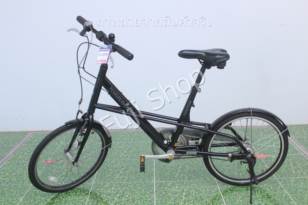 จักรยานญี่ปุ่น - ล้อ 20 นิ้ว - มีเกียร์ - อลูมิเนียม - Bridgestone Mariposa Mini- สีดำ [จักรยานมือสอง]
