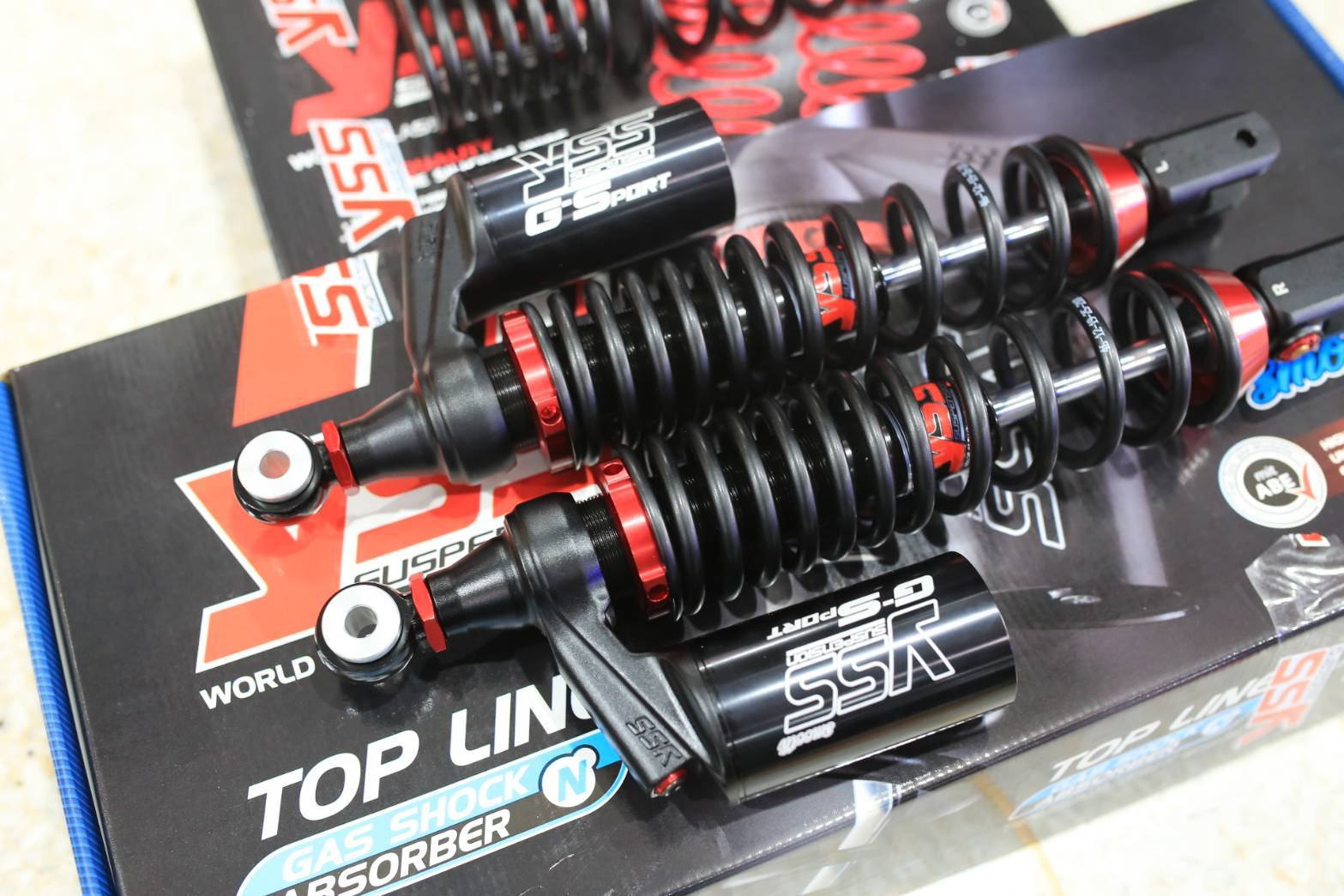 โช๊ค Yss G-SPORT ความสูง365MM PCX160 TG302-365TRJ-02-888A ราคา7900 บาท แถมสปริง1ชุด