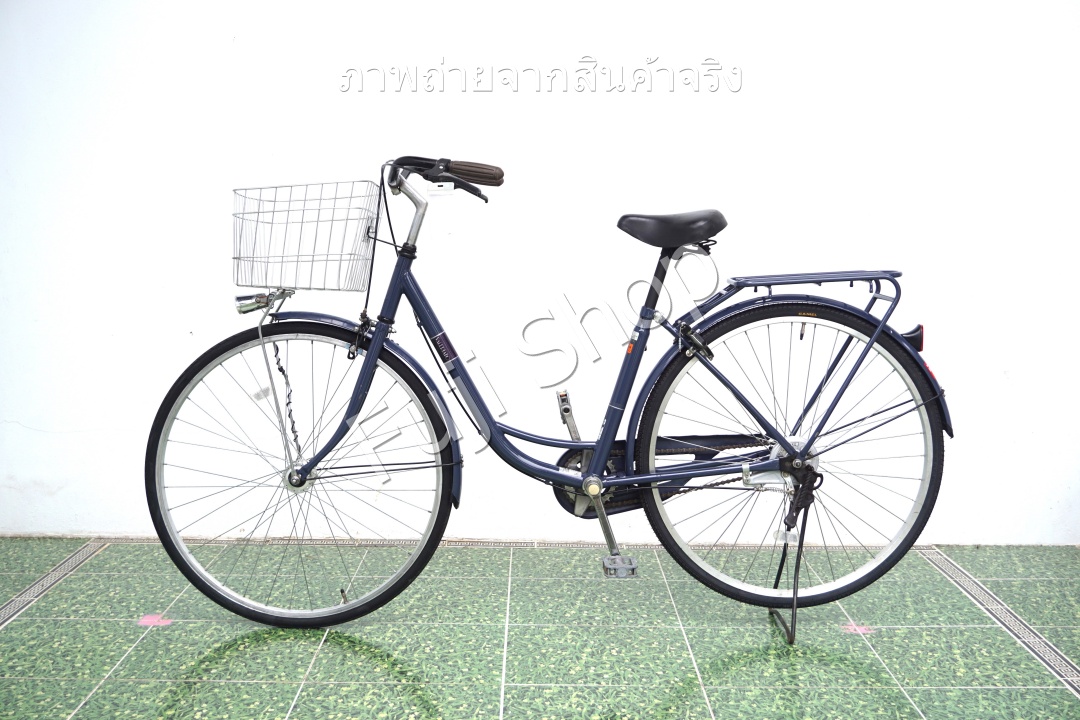 จักรยานแม่บ้านญี่ปุ่น - ล้อ 27 นิ้ว - ไม่มีเกียร์ - สีน้ำเงิน [จักรยานมือสอง]