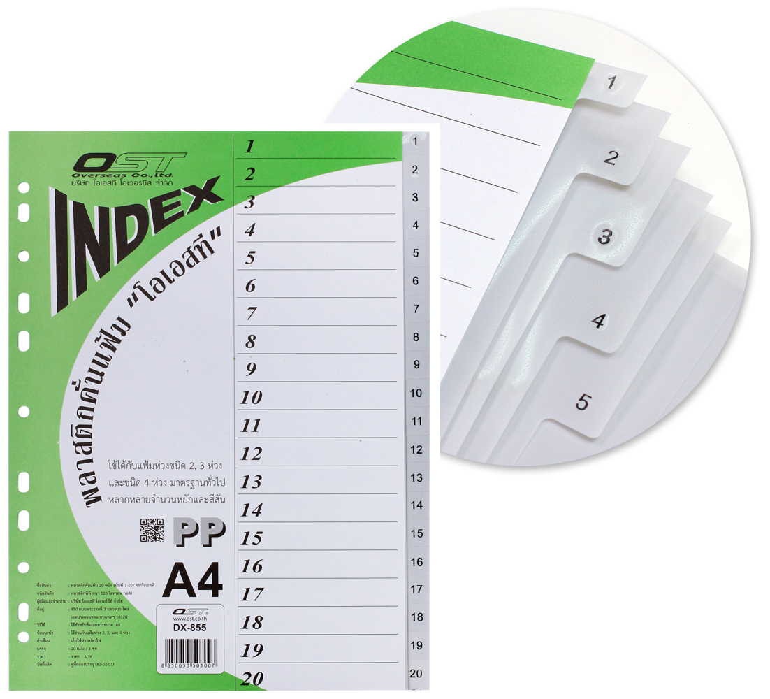 20 Tabs Index Divider A4 DX-85