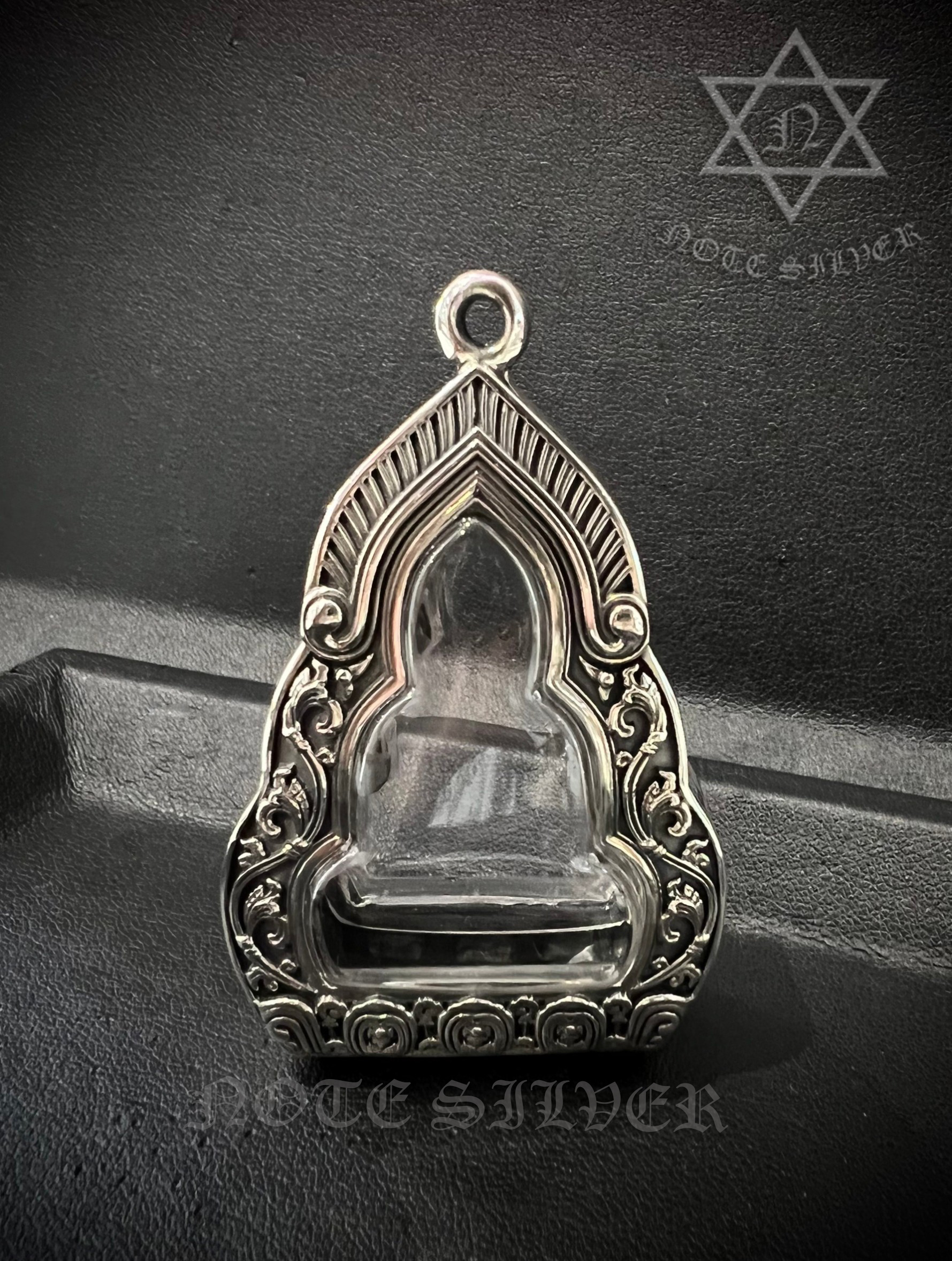 กรอบพระ ตลับกราฟฟิก Sterling Silver 925 NSSV2927