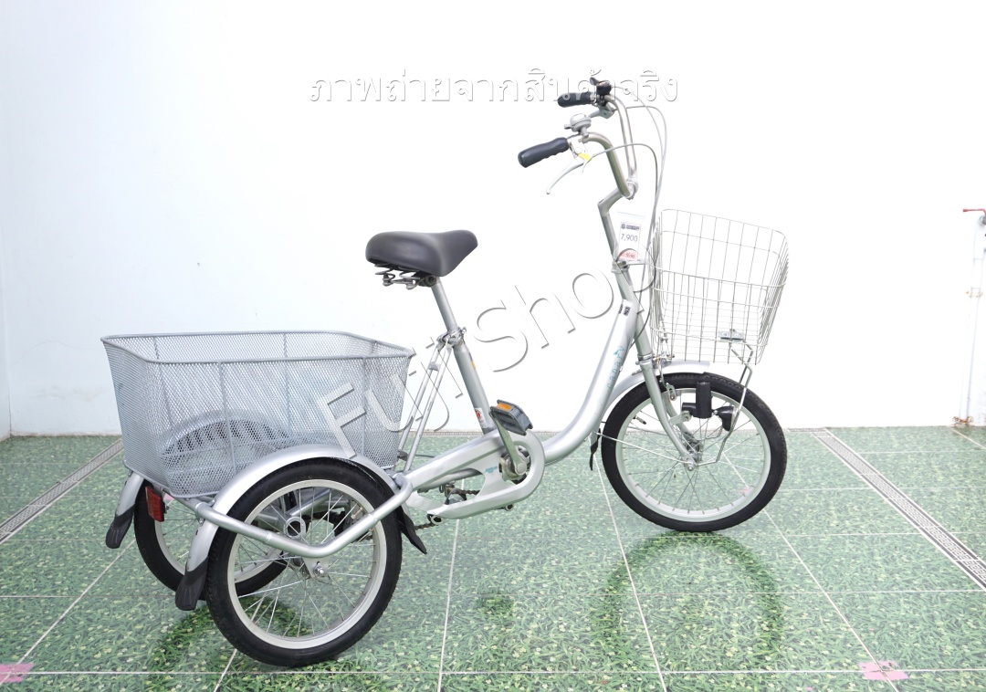 จักรยานสามล้อญี่ปุ่น - ล้อ 18/16 นิ้ว - ไม่มีเกียร์ - Canary- สีเงิน [จักรยานมือสอง]