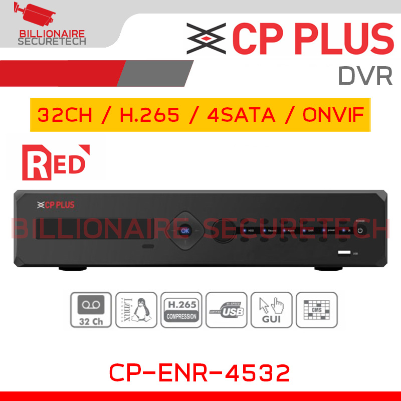 CP PLUS CP-ENR-4532 NVR 32CH, H.265, 4SATA, Up To 5MP BY BILLIONAIRE SECURETECH CP-ENR-4532