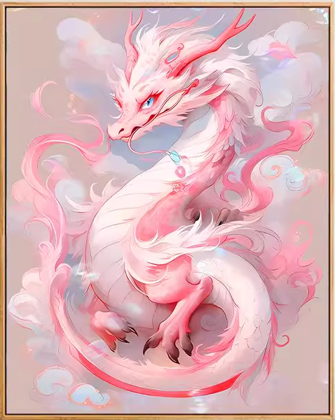 dragon-1106 *สินค้าหมด* ชุดปักครอสติช ลายมังกรสีชมพู (ปักเต็มผืนผ้า ไม่มีเดินเส้น ฟ้า11CTพิมพ์ลาย ปัก 3 เส้นเล็ก) ขนาด 40*60 ซม.ผ้าครอสติช 11CTพิมพ์ลายปักบนผ้า ไหมคอตตอน 33 สี ผังลาย เข็ม