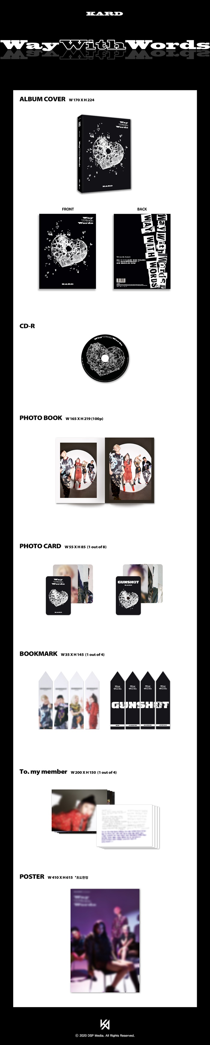[PRE-ORDER] KARD - 1st Single Album "WAY WITH WORDS"