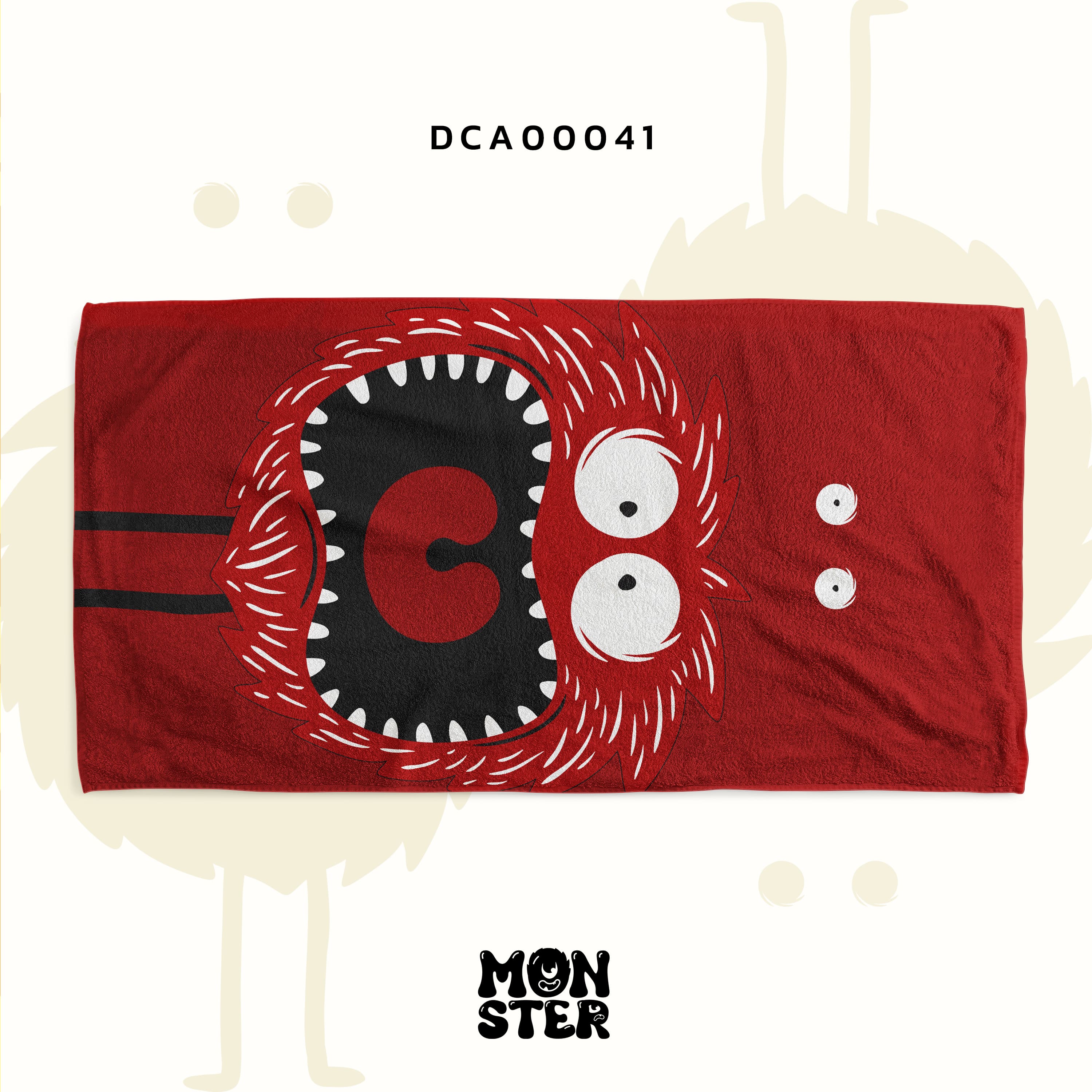 Towel ผ้าเช็ดตัว ลาย Monster Art 9 DEA00041#Monster
