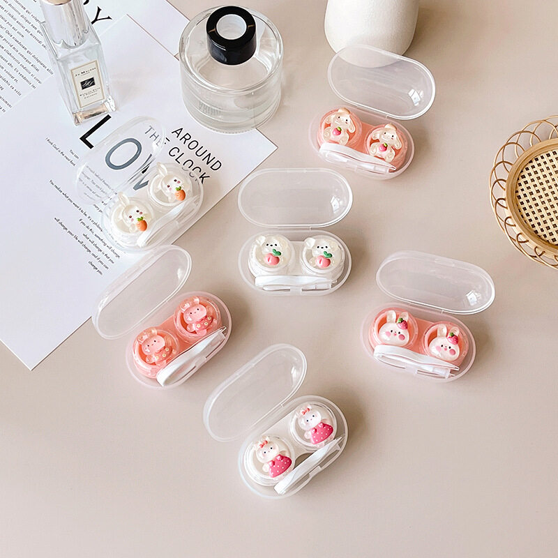 Love 💘 ตลับคอนแทคเลนส์ 3D น่ารัก สีหวาน สำหรับใส่คอนแทคเลนส์