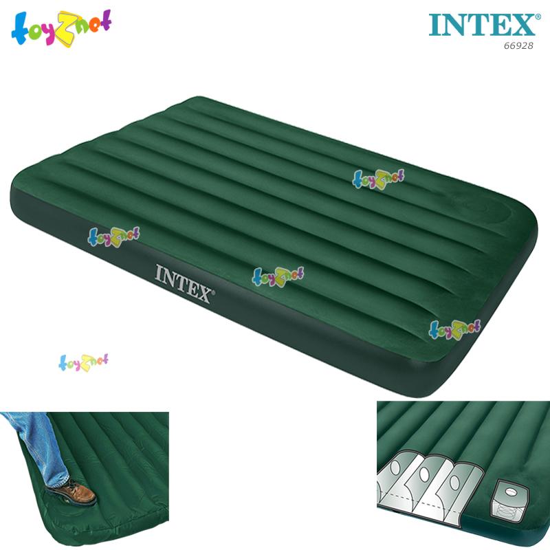 Intex Camping Airbed 4.5ft (Full) 1.37x1.91x0.22 m w/Built-in Foot Pump no.66928