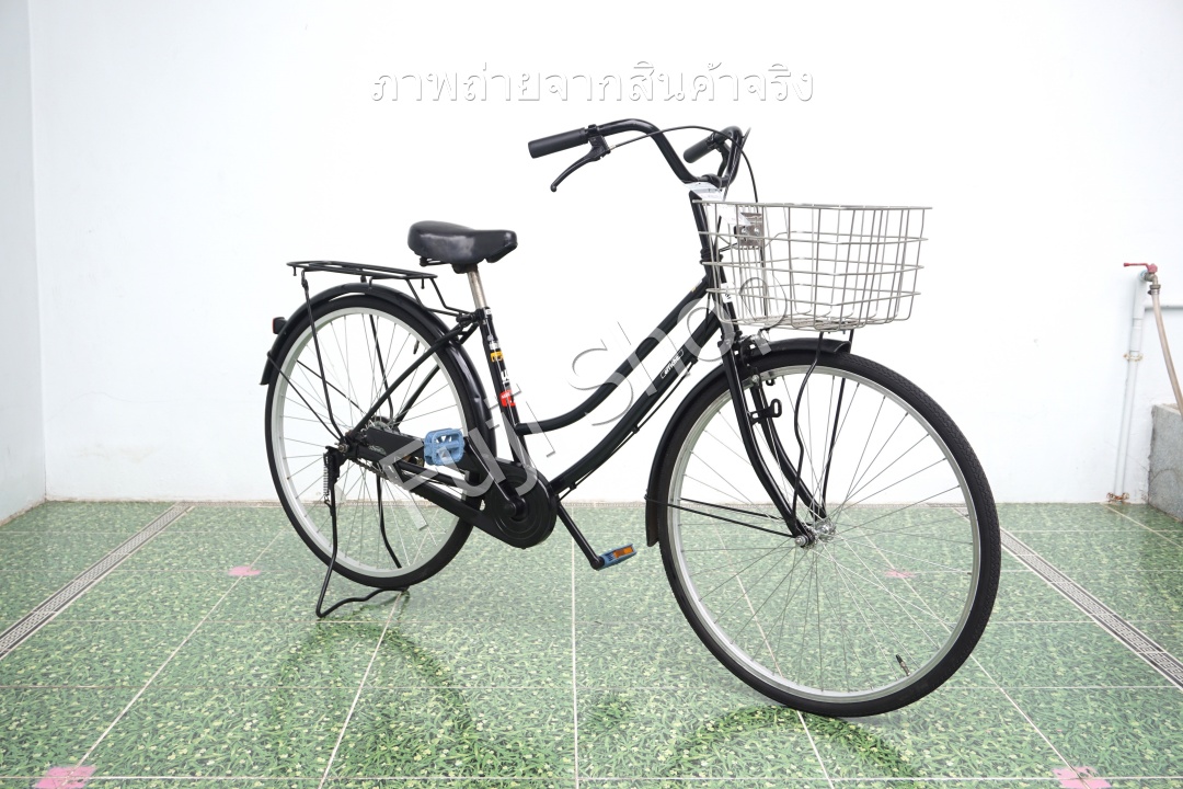 จักรยานแม่บ้านญี่ปุ่น - ล้อ 26 นิ้ว - ไม่มีเกียร์ - สีดำ [จักรยานมือสอง]