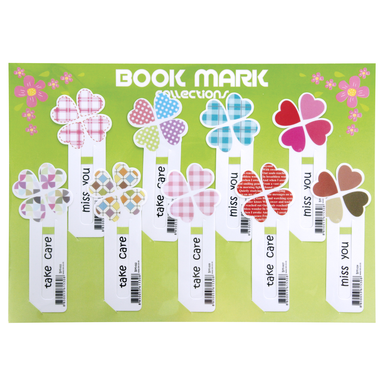 Printed Bookmarks Lucky Clover