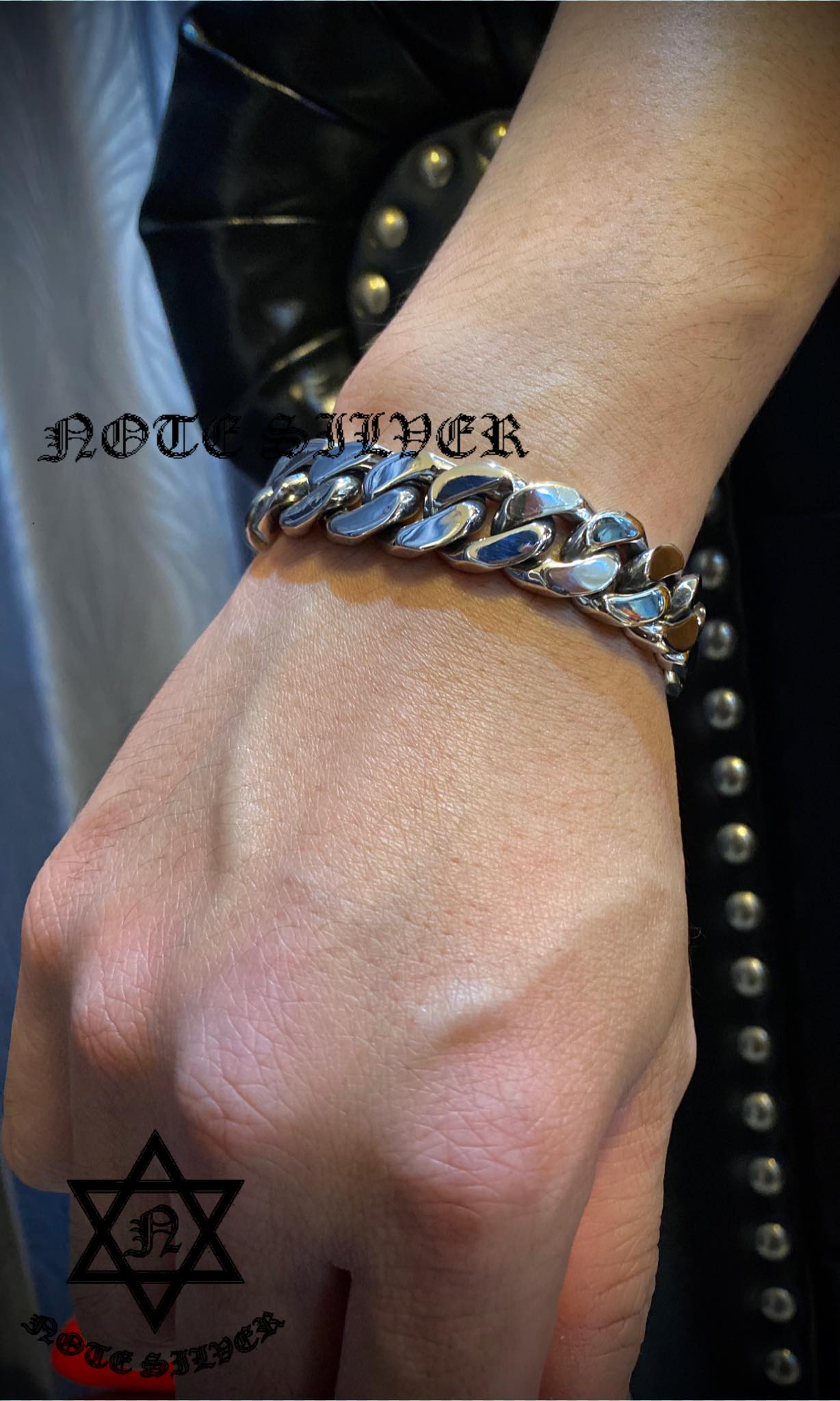ข้อมือเงินแท้ เลสเรียบ 15mm Sterling Silver 925 NSBL2717