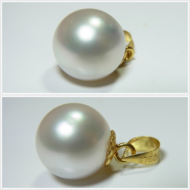 จี้ไข่มุก south sea 9-10 มิล ตัวเรือน 18k สีขาว เกรด AAA