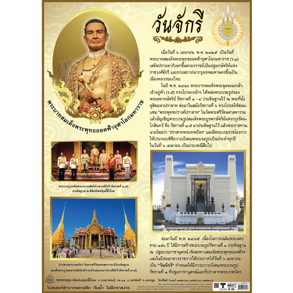 Chakri Memorial Day Educational Posters No.322