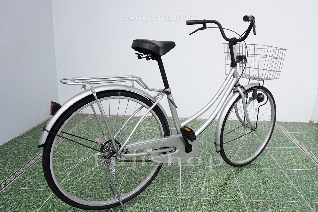 จักรยานแม่บ้านญี่ปุ่น - ล้อ 26 นิ้ว - ไม่มีเกียร์ - สีเทา [จักรยานมือสอง]