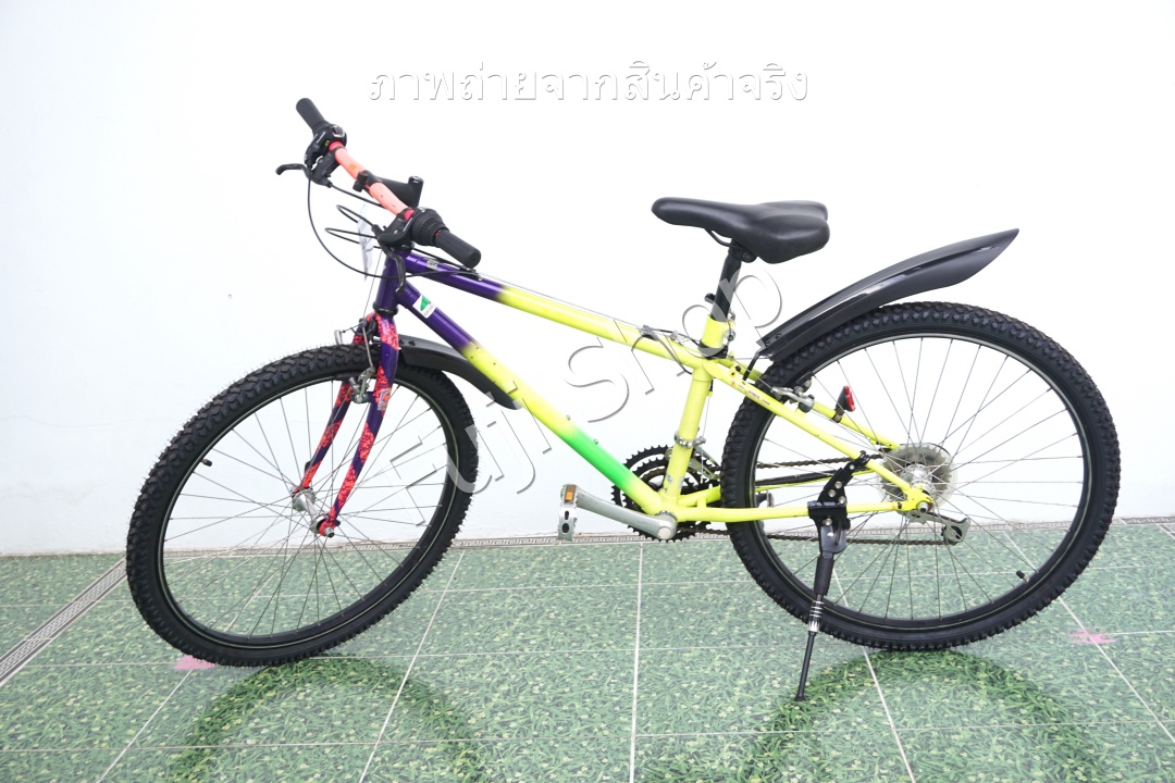 จักรยานเสือภูเขาญี่ปุ่น- ล้อ 26 นิ้ว - มีเกียร์ - โครโมลี่ - สีม่วง [จักรยานมือสอง]