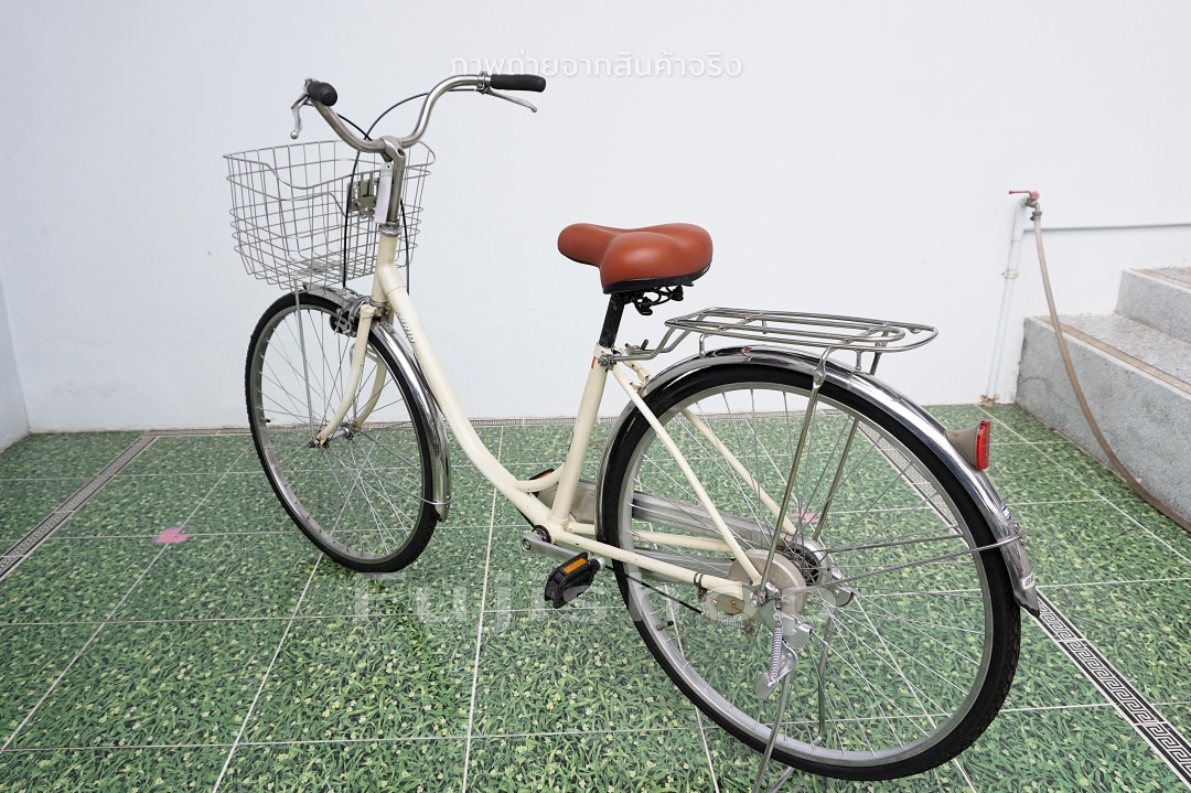 จักรยานแม่บ้านญี่ปุ่น - ล้อ 26 นิ้ว - ไม่มีเกียร์ - Brid - สีครีม [จักรยานมือสอง]