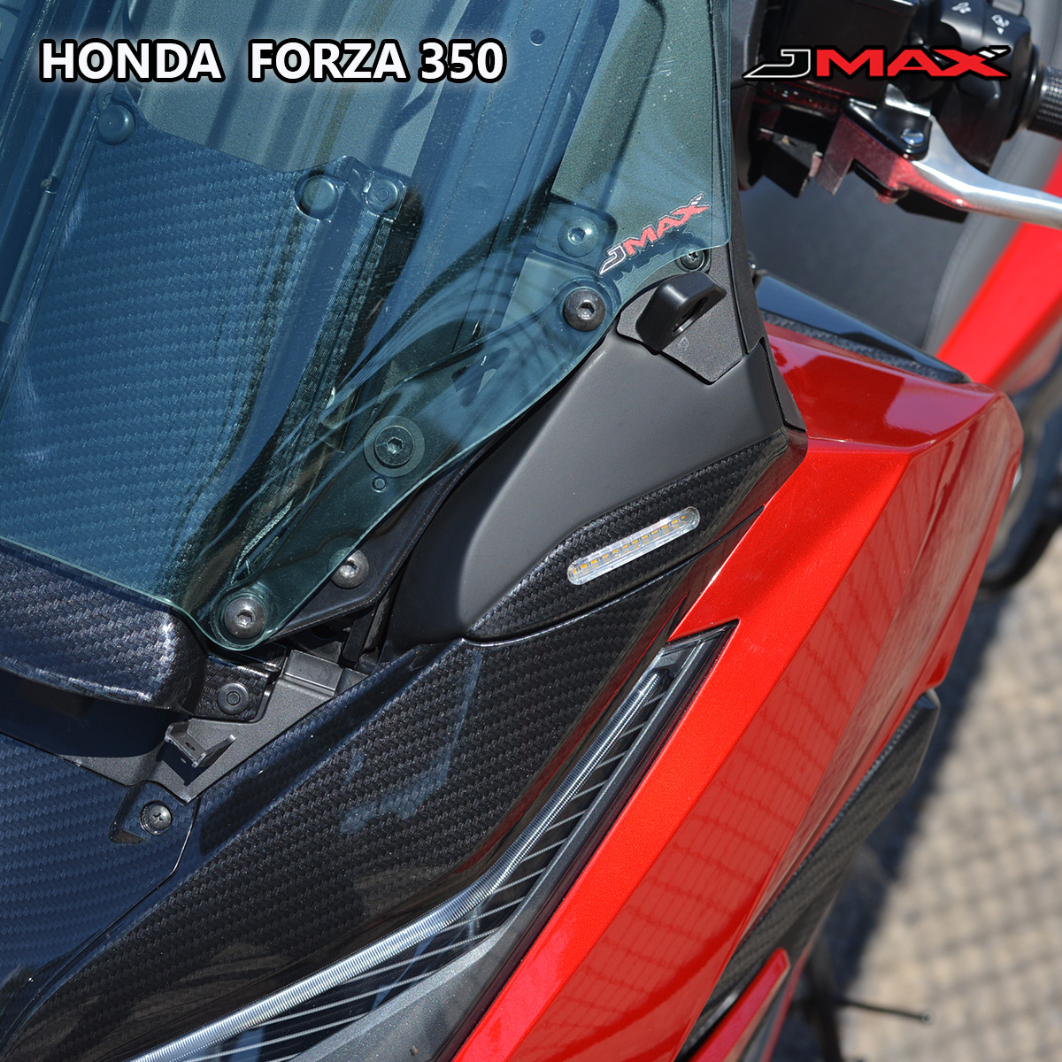 ตัวอุดกระจกสีดำทูโทน(มีไฟเลี้ยว) FORZA 350 J MAX ราคา1600บาท