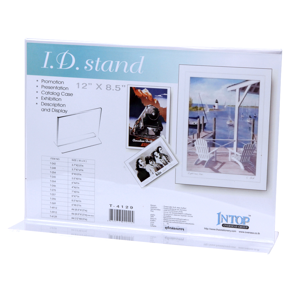 ป้ายอะคริลิค 2 หน้า สีใส T-4129