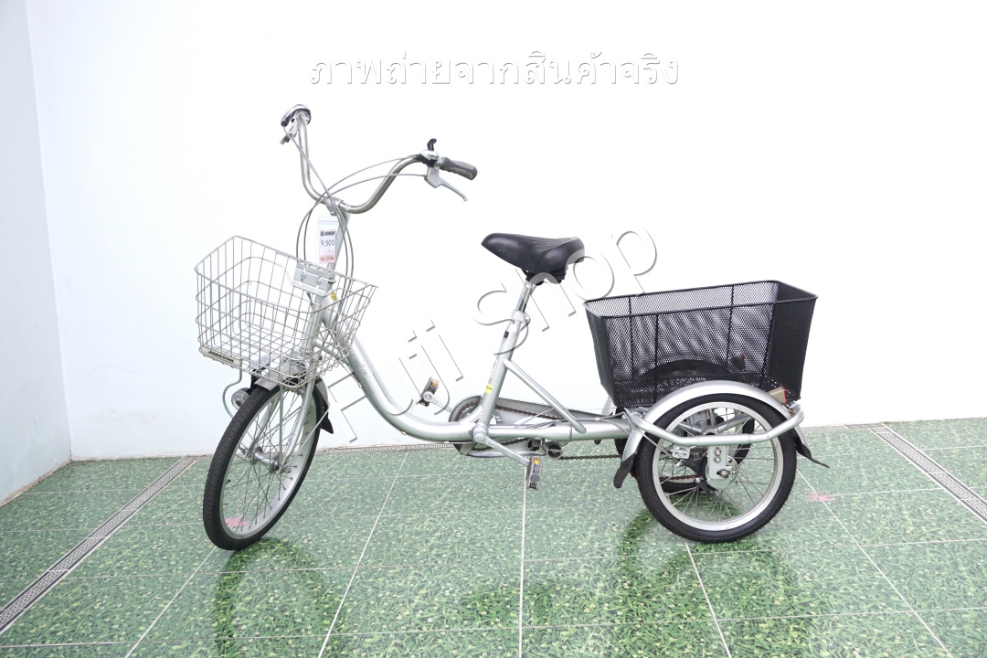 จักรยานสามล้อญี่ปุ่น - ล้อ 20/16 นิ้ว - มีเกียร์ - Natural Flow - สีเงิน [จักรยานมือสอง]