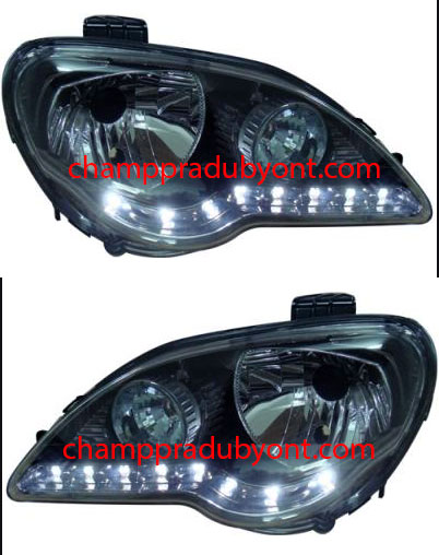 ไฟหน้า PROTON GEN2 / PERSONA 08-11 ดำ LED ยาว