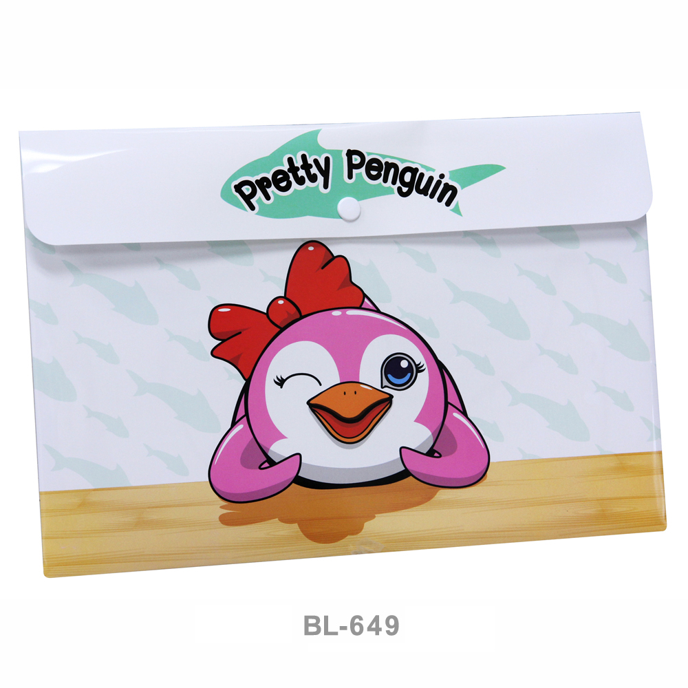 ซองกระดุม A4 แนวนอน ลาย Head To Toe BL-649