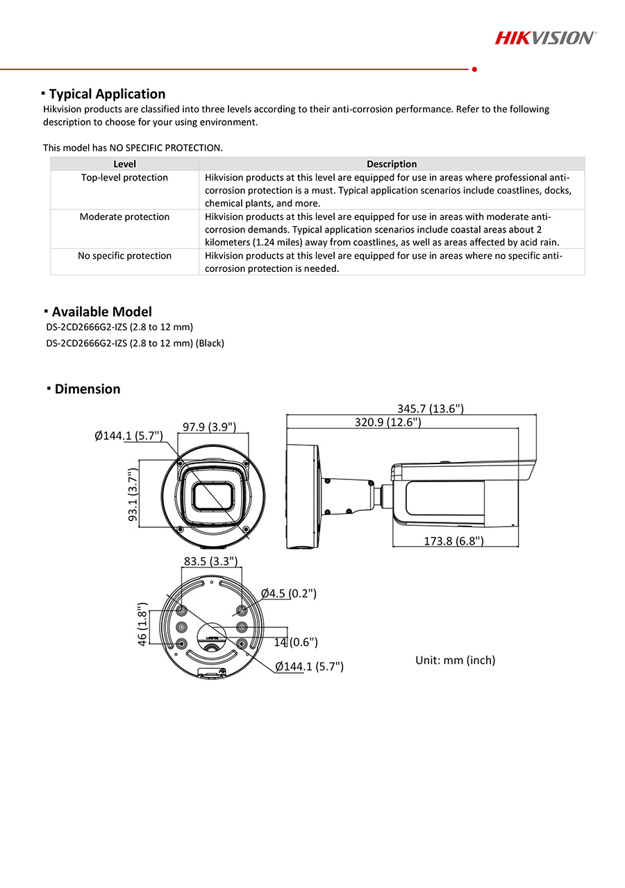 HIKVISION DS-2CD2666G2-IZS (2.8-12 mm.) กล้องวงจรปิดระบบ IP 6MP AcuSense Motorized Varifocal , IR 60 M., POE BY BILLIONAIRE SECURETECH DS-2CD2666G2-IZS