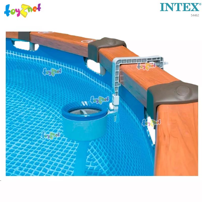 Intex 16 ft 8 in Wood-Grain Pool Set w/Cartr. Filter Pump (5.08 x 1.24 m.) No.54462