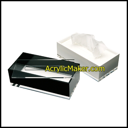 Acrylic Tissue holder กล่องทิชชูอะคริลิค ฐาน 10 มิลใส