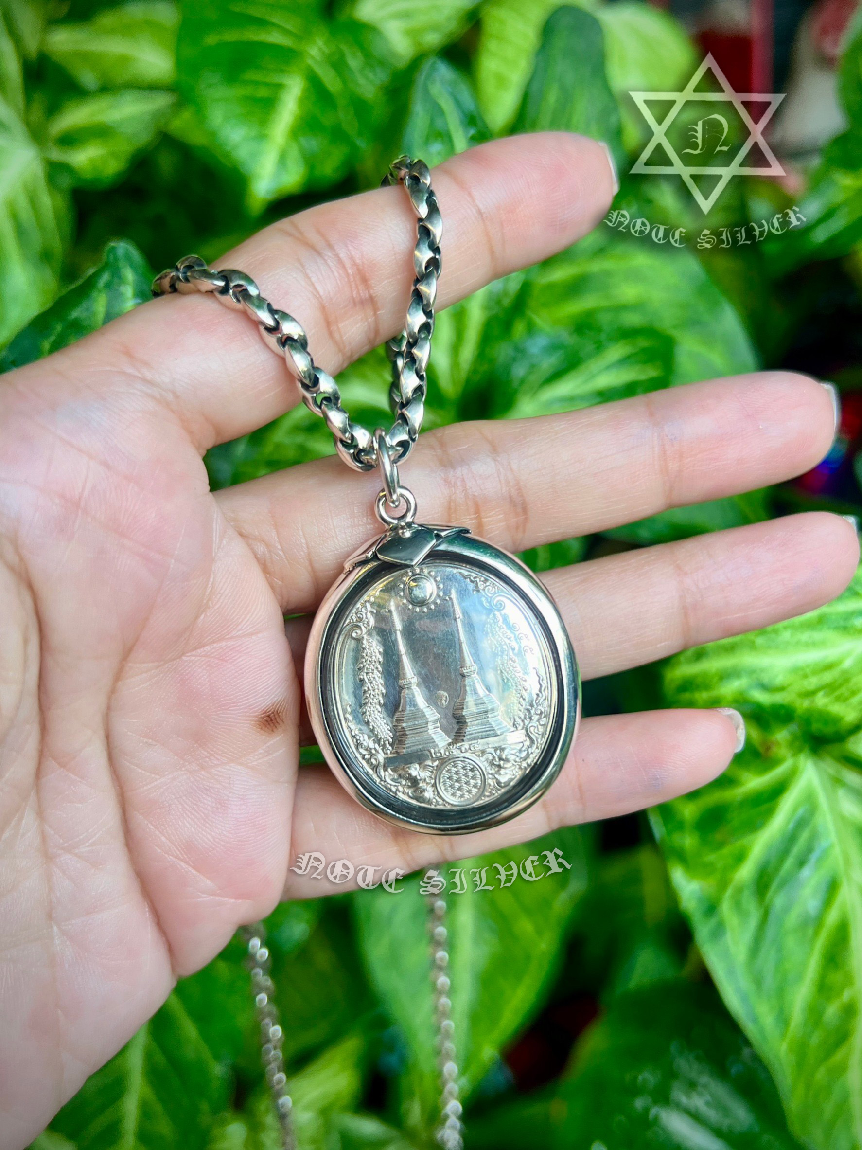 กรอบพระผ่าหวาย Sterling Silver 925NSSV3273