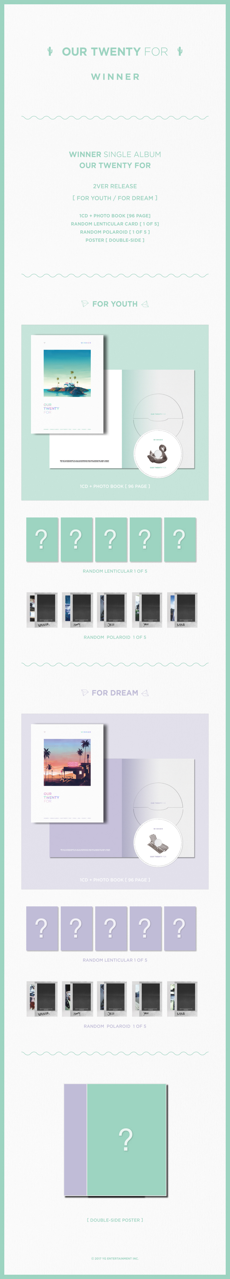 [PRE-ORDER] WINNER - 2nd Single Album "OUR TWENTY FOR" (FOR YOUTH Ver.)