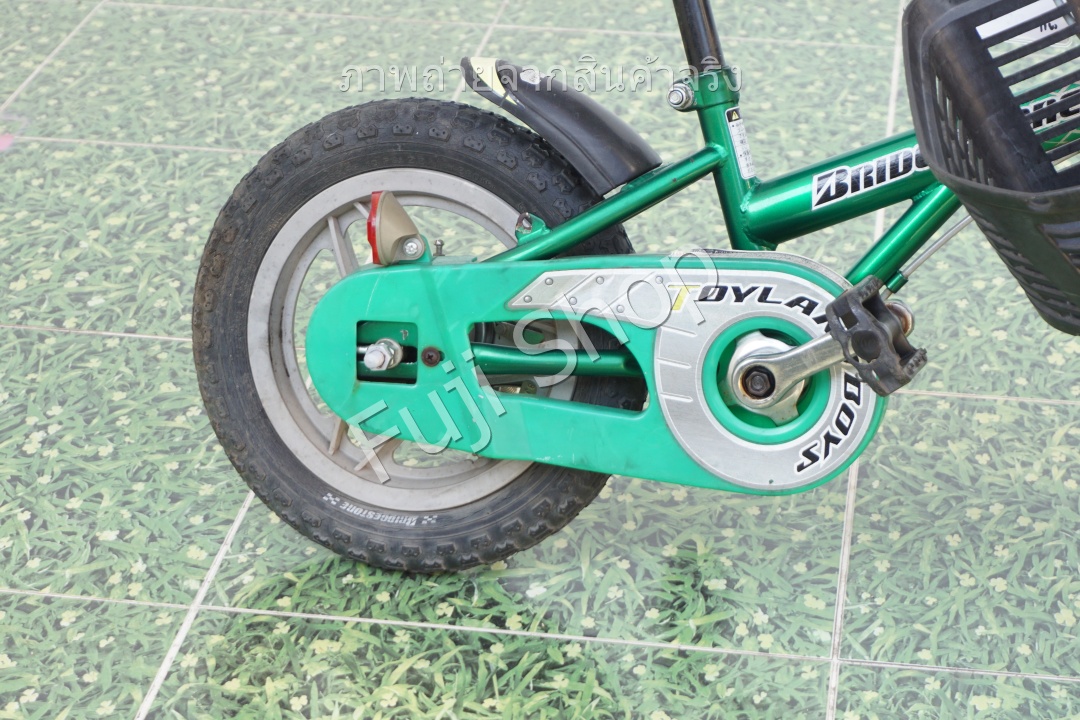 จักรยานเด็กญี่ปุ่น - ล้อ 12.5 นิ้ว - ไม่มีเกียร์ - Bridgestone - สีเขียว [จักรยานมือสอง]