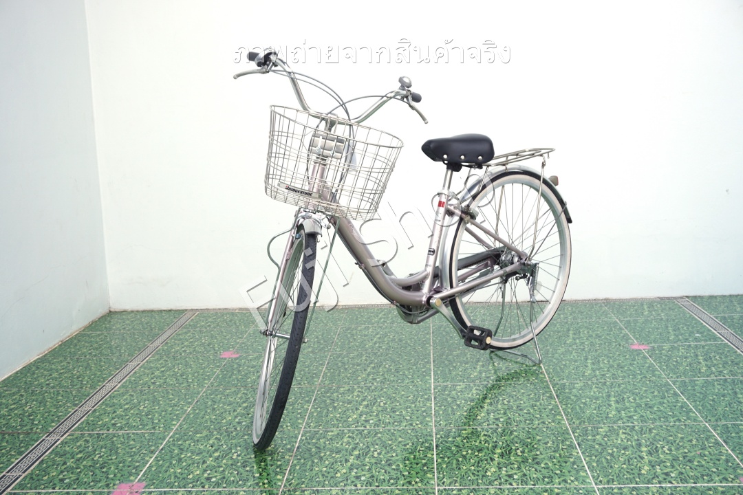 จักรยานแม่บ้านญี่ปุ่น - ล้อ 26 นิ้ว - เกียร์ดุม 3 สปีด - อลูมิเนียม - สีชมพู [จักรยานมือสอง]
