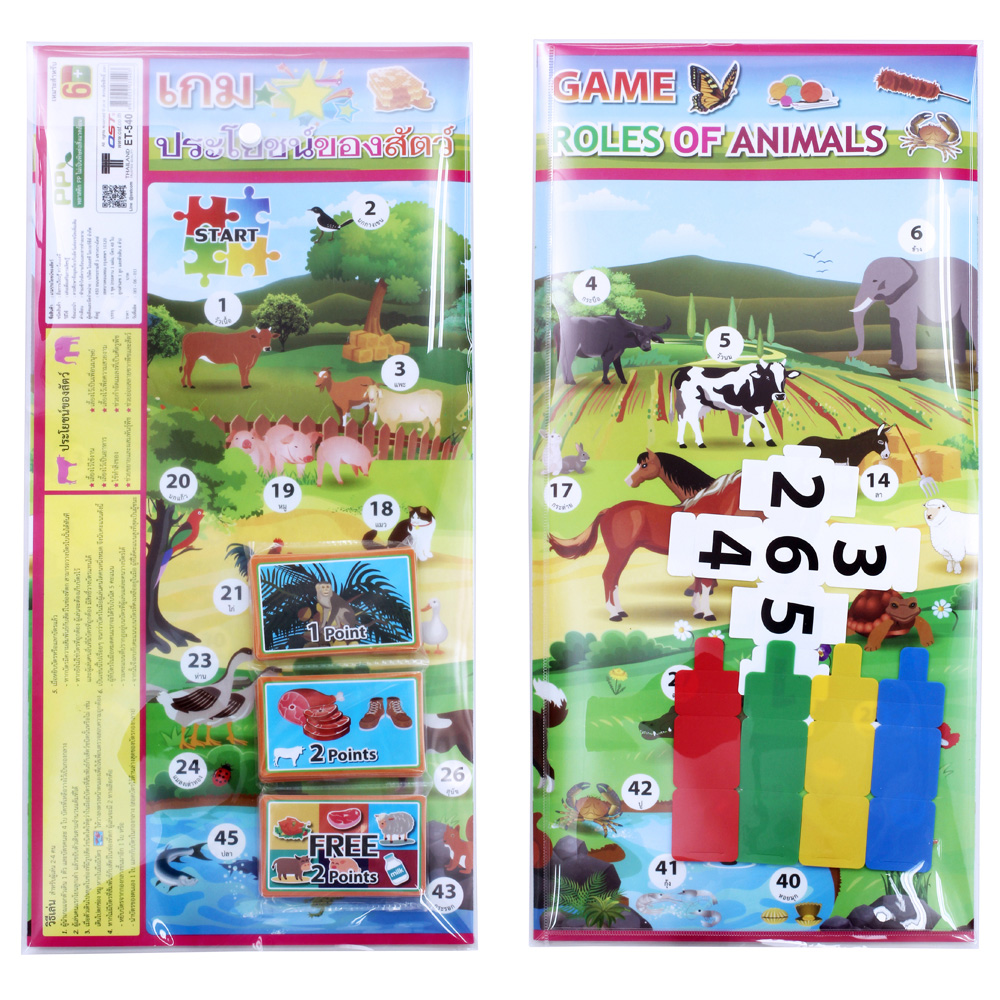 กล่องบรรจุเกมต่อภาพ ชุดประโยชน์ของสัตว์ ET-540