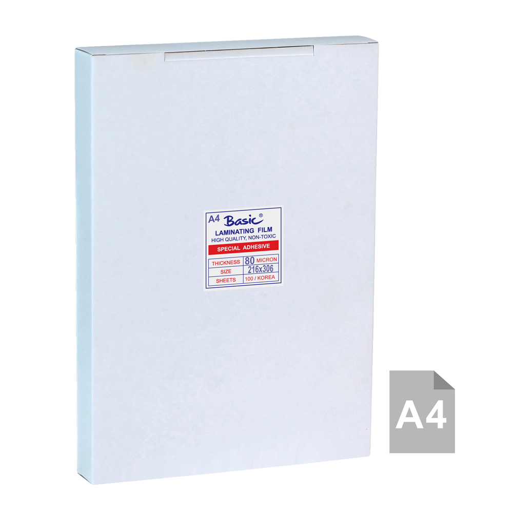 พลาสติกเคลือบบัตร A4 หนา 80ไมครอน Basic