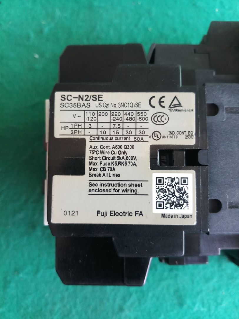 แมกเนติก ยี่ห้อฟูจิ ใช้ไฟ 24V ขนาด 60A