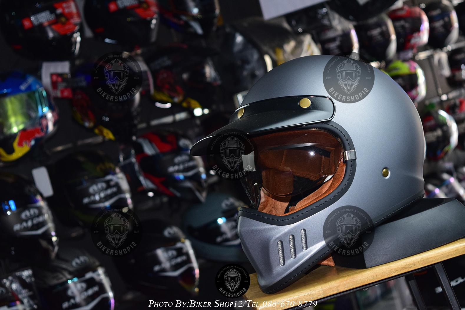 หมวกกันน็อก Bilmola รุ่น RX100 สี เงินด้าน