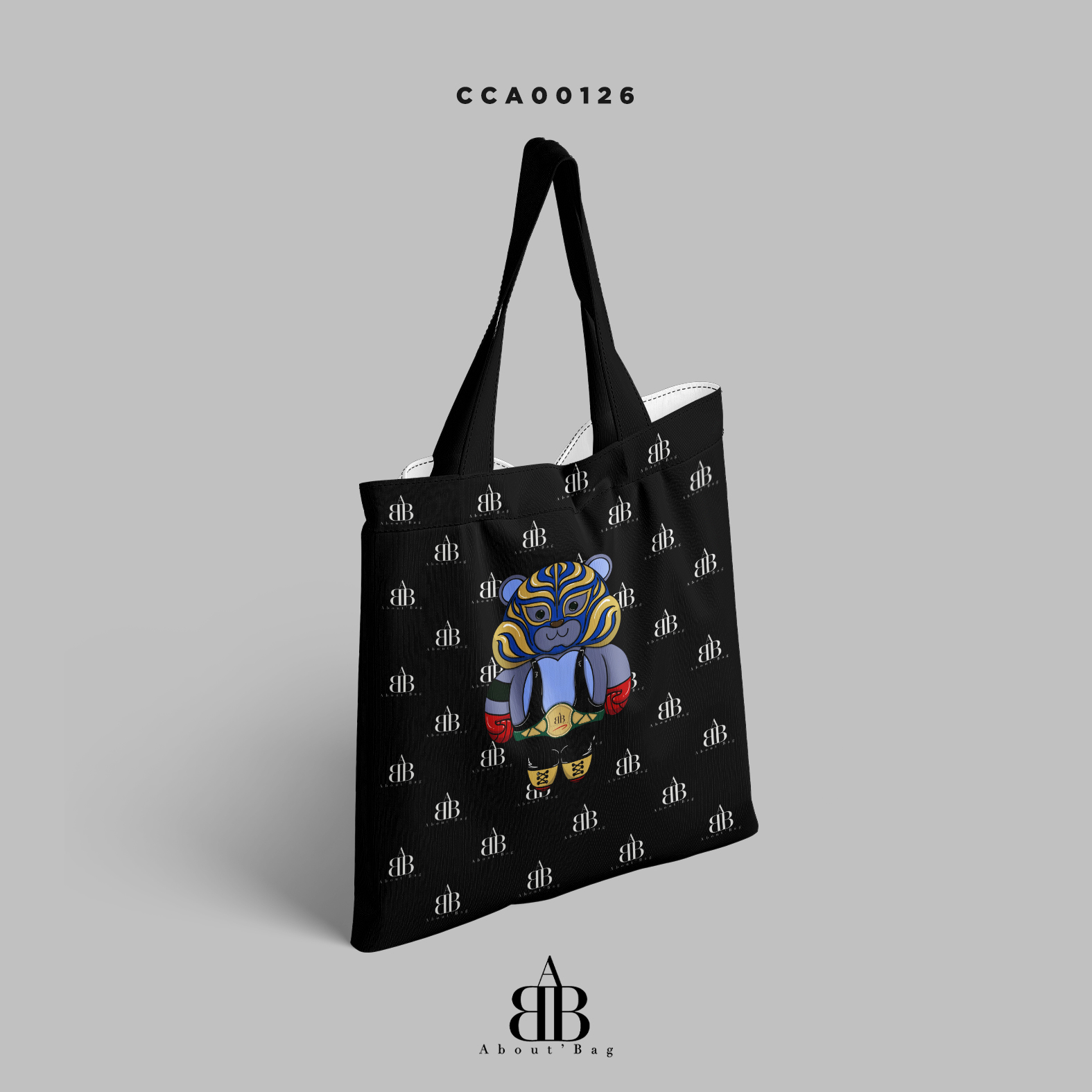 กระเป๋าแคนวาส CANVAS BAG BearsWrestler สีดำ I CCA00126 #AboutBag #SHOPTER